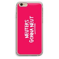 CaseCompany Neuters (roze): iPhone 6 Plus / 6S Plus Transparant Hoesje