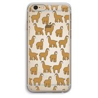 CaseCompany Alpacas: iPhone 6 Plus / 6S Plus Transparant Hoesje