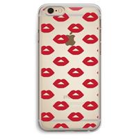 CaseCompany Lips: iPhone 6 Plus / 6S Plus Transparant Hoesje