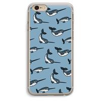 CaseCompany Narwhal: iPhone 6 Plus / 6S Plus Transparant Hoesje