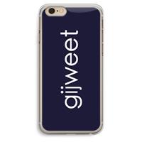 CaseCompany Gijweet: iPhone 6 Plus / 6S Plus Transparant Hoesje