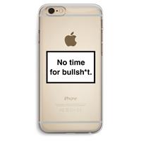 CaseCompany No time: iPhone 6 Plus / 6S Plus Transparant Hoesje