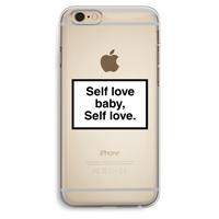 CaseCompany Self love: iPhone 6 Plus / 6S Plus Transparant Hoesje