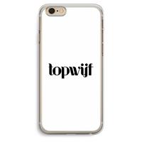 CaseCompany Topwijf Wit: iPhone 6 Plus / 6S Plus Transparant Hoesje