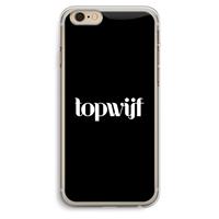 CaseCompany Topwijf Zwart: iPhone 6 Plus / 6S Plus Transparant Hoesje