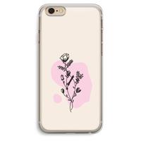 CaseCompany Roses are red: iPhone 6 Plus / 6S Plus Transparant Hoesje