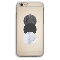 CaseCompany Marmeren cirkels: iPhone 6 Plus / 6S Plus Transparant Hoesje