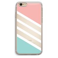CaseCompany Strepen pastel: iPhone 6 Plus / 6S Plus Transparant Hoesje