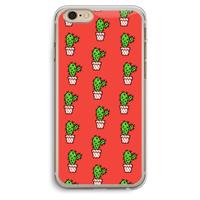 CaseCompany Mini cactus: iPhone 6 Plus / 6S Plus Transparant Hoesje