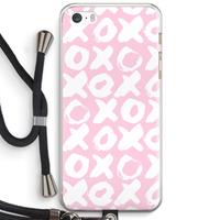 CaseCompany XOXO: iPhone 5 / 5S / SE Transparant Hoesje met koord