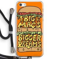 CaseCompany Big Macs Bigger Dreams: iPhone 5 / 5S / SE Transparant Hoesje met koord