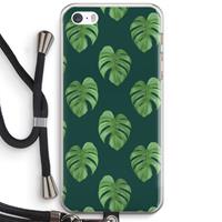 CaseCompany Monstera leaves: iPhone 5 / 5S / SE Transparant Hoesje met koord