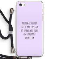 CaseCompany Gek: iPhone 5 / 5S / SE Transparant Hoesje met koord