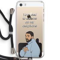 CaseCompany Hotline bling: iPhone 5 / 5S / SE Transparant Hoesje met koord