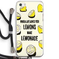CaseCompany Lemonade: iPhone 5 / 5S / SE Transparant Hoesje met koord