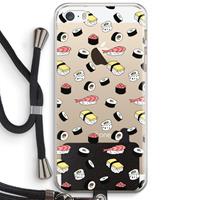 CaseCompany Sushi time: iPhone 5 / 5S / SE Transparant Hoesje met koord