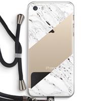 CaseCompany Biggest stripe: iPhone 5 / 5S / SE Transparant Hoesje met koord