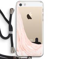 CaseCompany Peach bath: iPhone 5 / 5S / SE Transparant Hoesje met koord