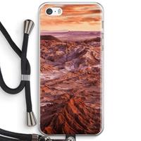 CaseCompany Mars: iPhone 5 / 5S / SE Transparant Hoesje met koord