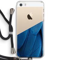 CaseCompany Pauw: iPhone 5 / 5S / SE Transparant Hoesje met koord