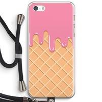 CaseCompany Ice cream: iPhone 5 / 5S / SE Transparant Hoesje met koord