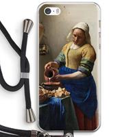 CaseCompany The Milkmaid: iPhone 5 / 5S / SE Transparant Hoesje met koord