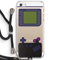 CaseCompany Game On: iPhone 5 / 5S / SE Transparant Hoesje met koord