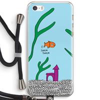 CaseCompany Aquarium: iPhone 5 / 5S / SE Transparant Hoesje met koord