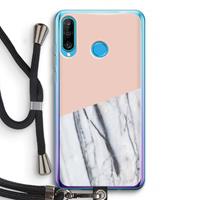 CaseCompany A touch of peach: Huawei P30 Lite Transparant Hoesje met koord