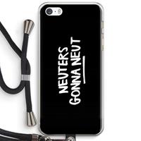 CaseCompany Neuters (zwart): iPhone 5 / 5S / SE Transparant Hoesje met koord