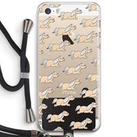 CaseCompany Ponys: iPhone 5 / 5S / SE Transparant Hoesje met koord