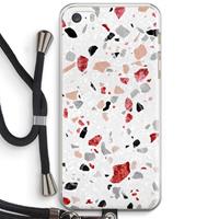 CaseCompany Terrazzo N°12: iPhone 5 / 5S / SE Transparant Hoesje met koord