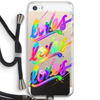 CaseCompany Loves: iPhone 5 / 5S / SE Transparant Hoesje met koord
