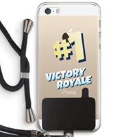 CaseCompany Victory Royale: iPhone 5 / 5S / SE Transparant Hoesje met koord