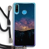 CaseCompany Travel to space: Huawei P30 Lite Transparant Hoesje met koord