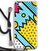 CaseCompany Pop Art #1: iPhone 5 / 5S / SE Transparant Hoesje met koord