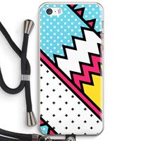 CaseCompany Pop Art #2: iPhone 5 / 5S / SE Transparant Hoesje met koord