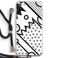 CaseCompany Pop Art #4: iPhone 5 / 5S / SE Transparant Hoesje met koord