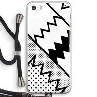 CaseCompany Pop Art #5: iPhone 5 / 5S / SE Transparant Hoesje met koord