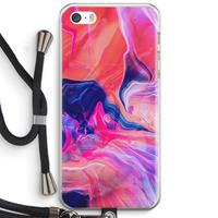 CaseCompany Earth And Ocean: iPhone 5 / 5S / SE Transparant Hoesje met koord