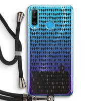 CaseCompany Crazy shapes: Huawei P30 Lite Transparant Hoesje met koord