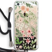 CaseCompany Botanical sweet flower heaven: iPhone 5 / 5S / SE Transparant Hoesje met koord