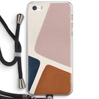 CaseCompany Geo #2: iPhone 5 / 5S / SE Transparant Hoesje met koord