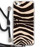 CaseCompany Arizona Zebra: iPhone 5 / 5S / SE Transparant Hoesje met koord