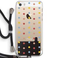 CaseCompany Bollen: iPhone 5 / 5S / SE Transparant Hoesje met koord