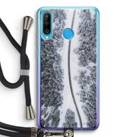 CaseCompany Snøfall: Huawei P30 Lite Transparant Hoesje met koord