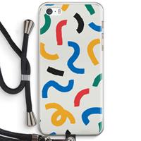 CaseCompany Illustratieve pop 2: iPhone 5 / 5S / SE Transparant Hoesje met koord