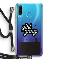 CaseCompany Girl Gang: Huawei P30 Lite Transparant Hoesje met koord