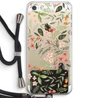 CaseCompany Sweet little flowers: iPhone 5 / 5S / SE Transparant Hoesje met koord