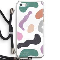 CaseCompany Memphis Shapes: iPhone 5 / 5S / SE Transparant Hoesje met koord